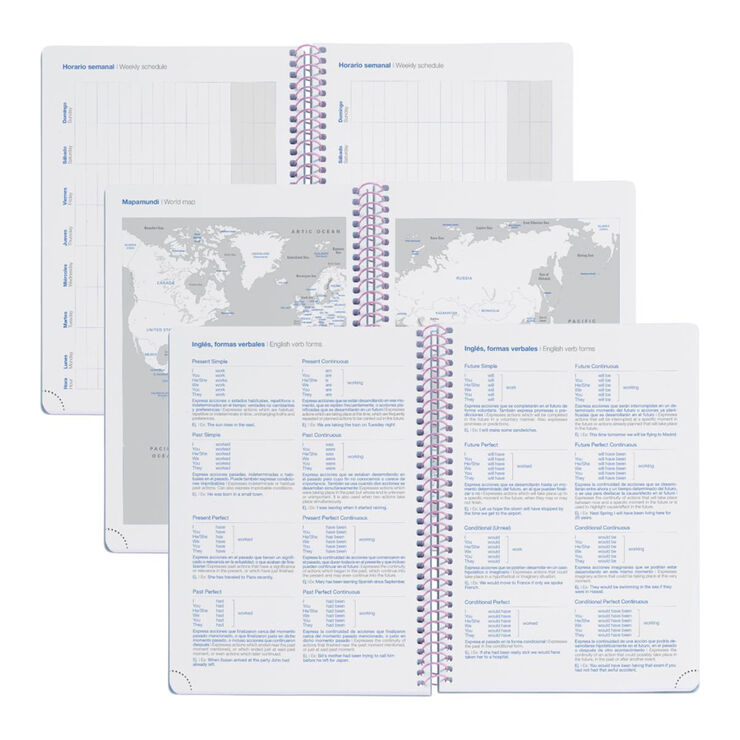Agenda Escolar Plus S/V Mult. 2026-2027 Lila