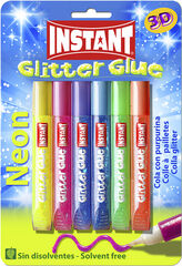 Cola Instando Glitter Glue Neon 6 unitats