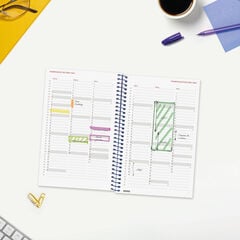 Agenda Finocam Year Setmana Vista Horitzontal 2027 Catal&agrave; Blau