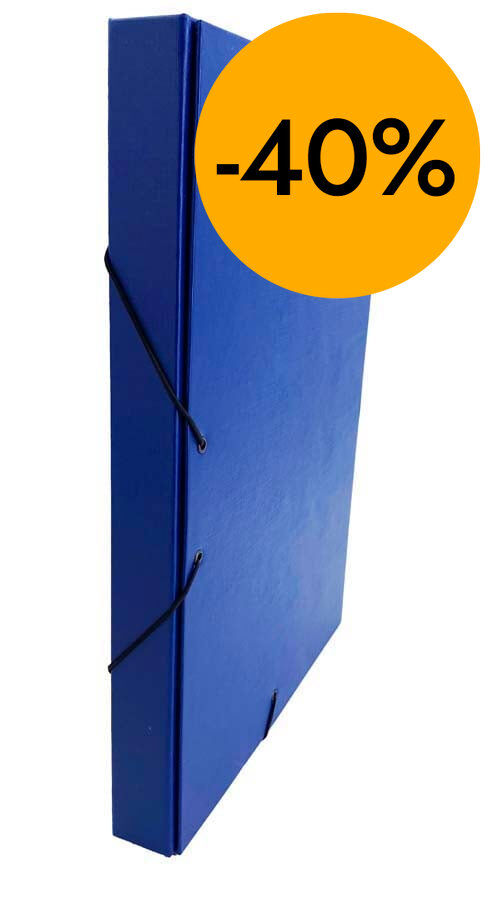 Carpeta projectes Abacus folrada 30mm blau