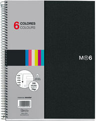 Notebook 6 Miquelrius A4 150 hojas 5x5 plata