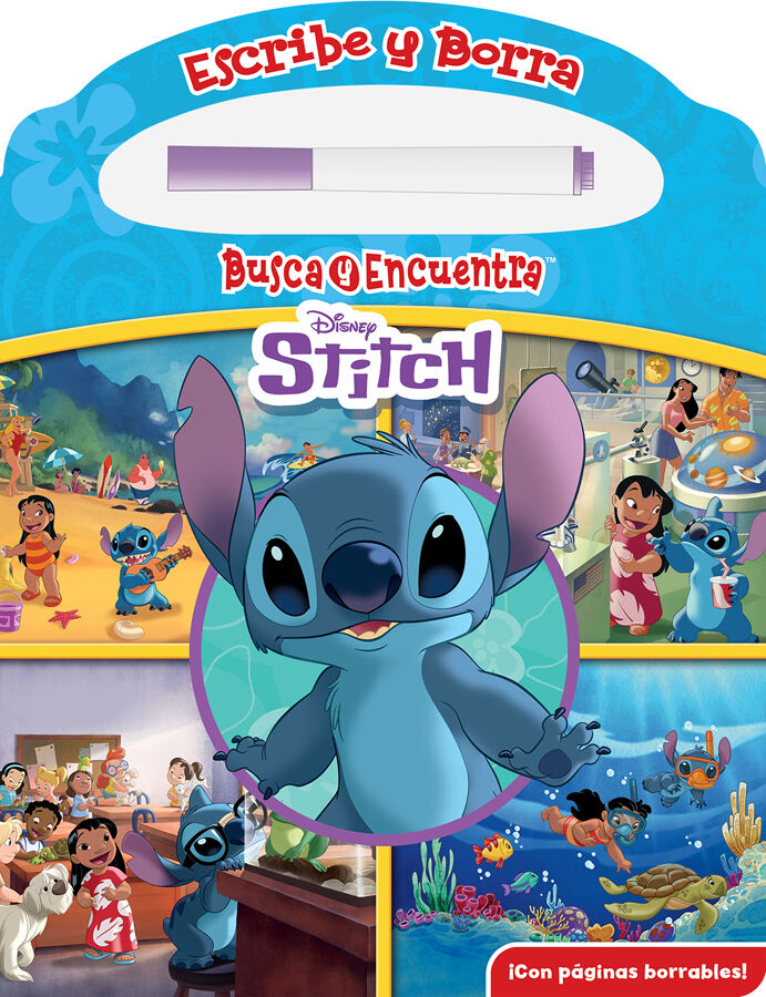 Disney Stitch: Escribe y borra, busca y encuentra Libro de actividades PI Kids