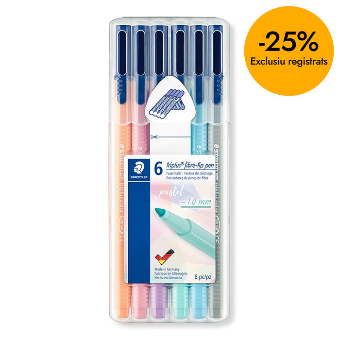 Retoladors Staedtler Triplus Pastel 6 colors