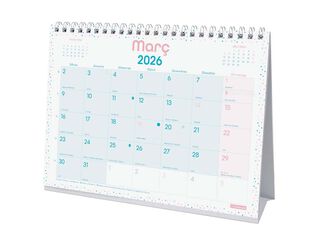 Calendario sobremesa Finocam Chic Escribir 2026 catalán turquesa