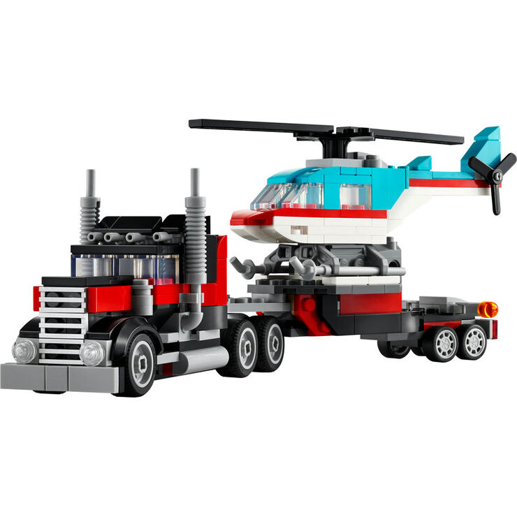 LEGO® Creator Camión Plataforma con Helicóptero Convertible 31146