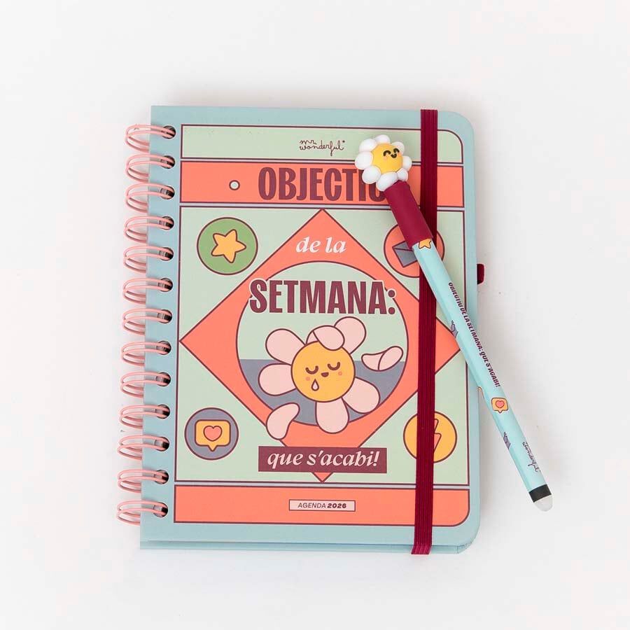 Set Agenda Mr.Wonderful petita sem/vista 2026 cat + Bol&iacute;grafo