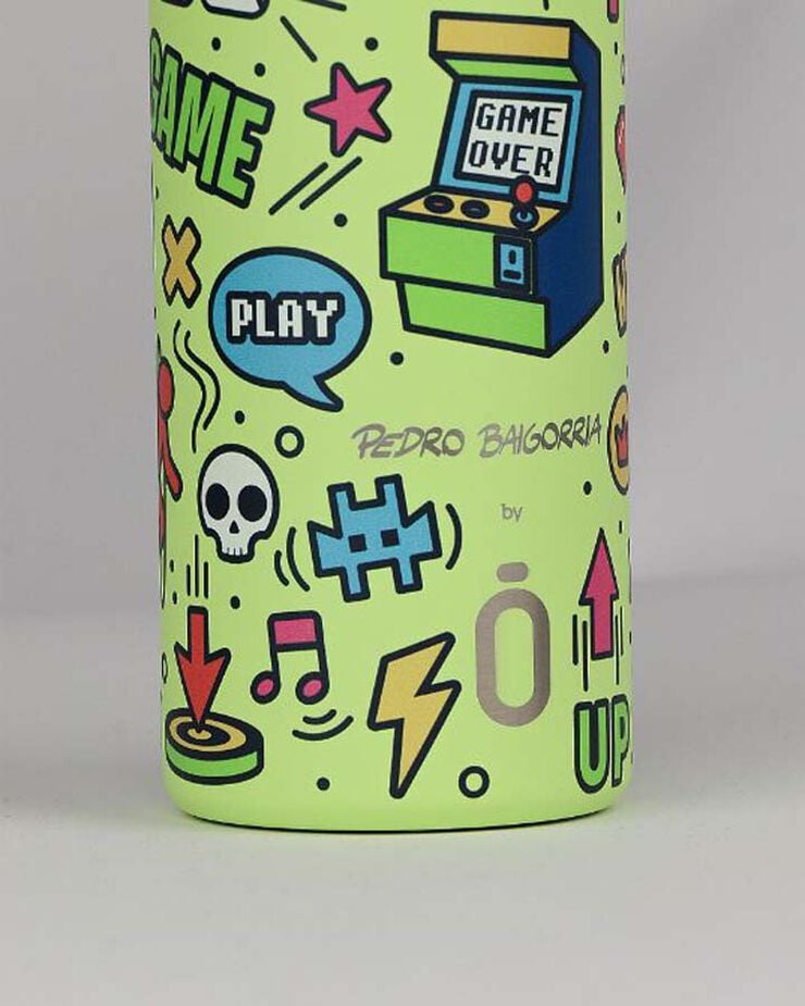 Botella Termo Runbott 600 ml Retro Gamer Green