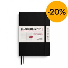 Agenda Planner 18 meses Leuchtturm A5 sem/vista 2026 negro