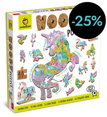 Woody Puzzle 48 piezas - Unicornio Encantado