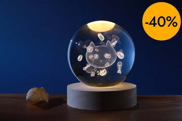 L&aacute;mpara Bola de Cristal 8cm iTotal Cat