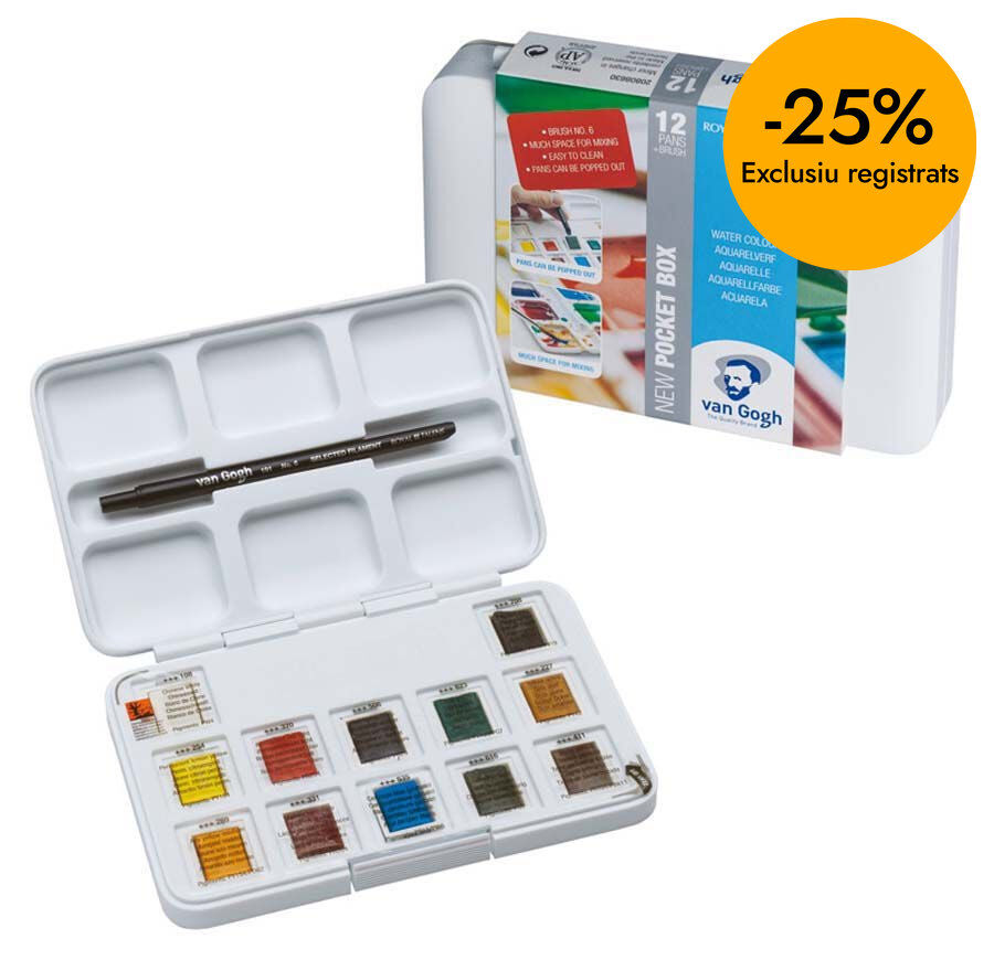 Acuarelas Pocket Box Van Gogh 12 colores