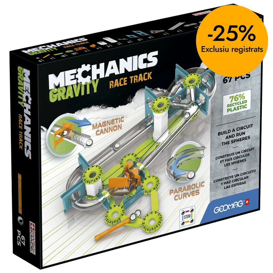 Construcci&oacute;n magn&eacute;tica Mechanics Race Track 67 piezas