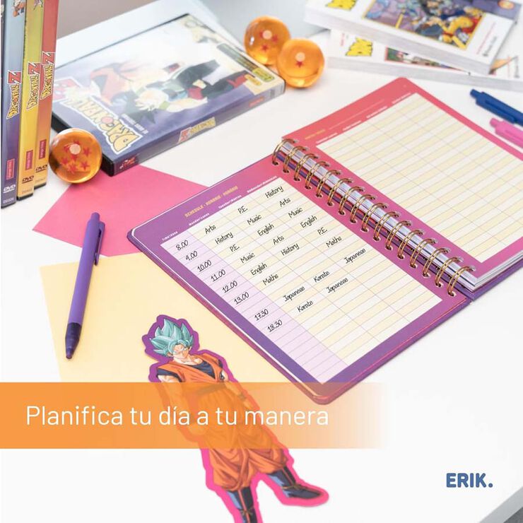 Agenda escolar Erik A5 setm/vista multilingüe 2025-26 Dragon ball