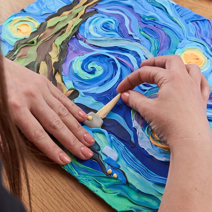Oktoclay Pintar 3D creative set ''Starry night'' Van Gogh