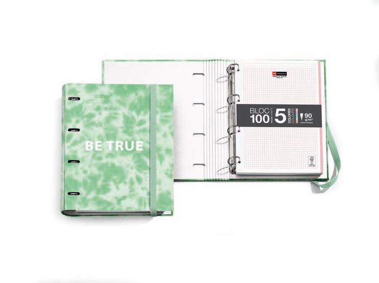 Carpebloc de 4 anillas Miquelrius Tie Dye Menta