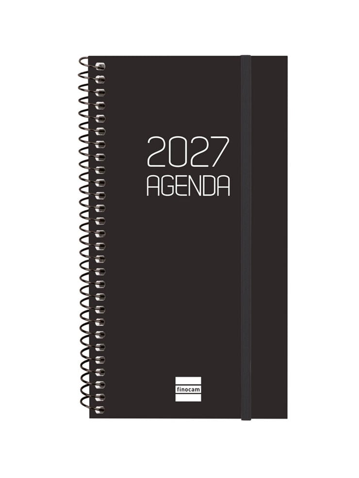 Agenda Finocam Opaque Setmana Vista Horitzontal 2027 Castell&agrave; Negre
