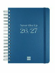 Agenda Escolar Finocam Cosmoflex 1/4 D&iacute;a/P&aacute;gina Catal&aacute;n 2026-27 Azul