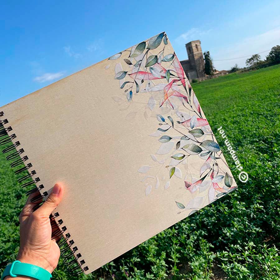 &Aacute;lbum Fotos Stampam 30x30 Dulces Flores Laterales