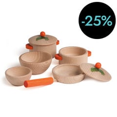 Joc de cuina de fusta natural