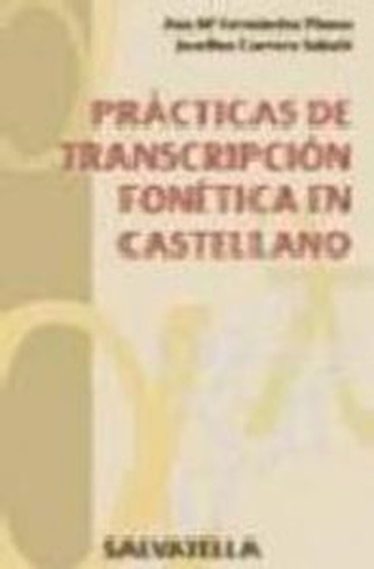 Prácticas de transcripción fonética en c Salvatella 9788484121152