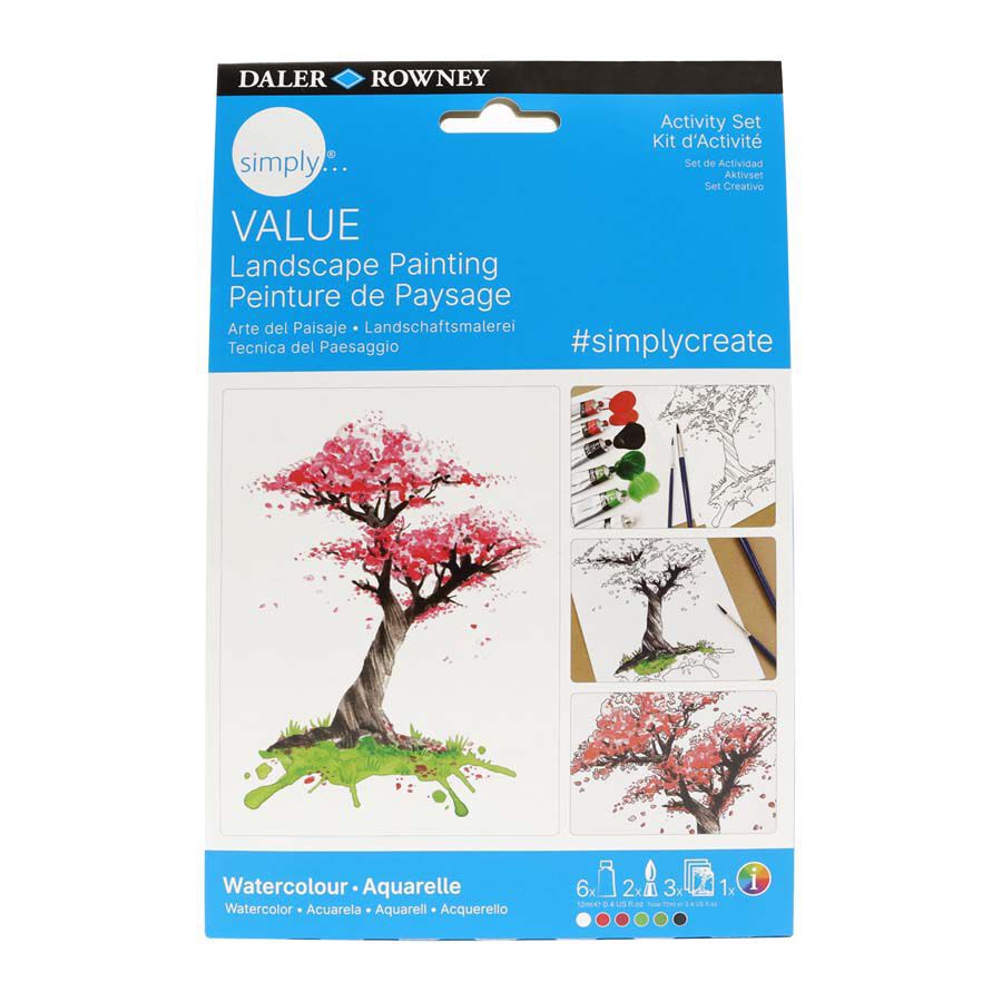 Set Daler Simply Activity acuarela Paisaje