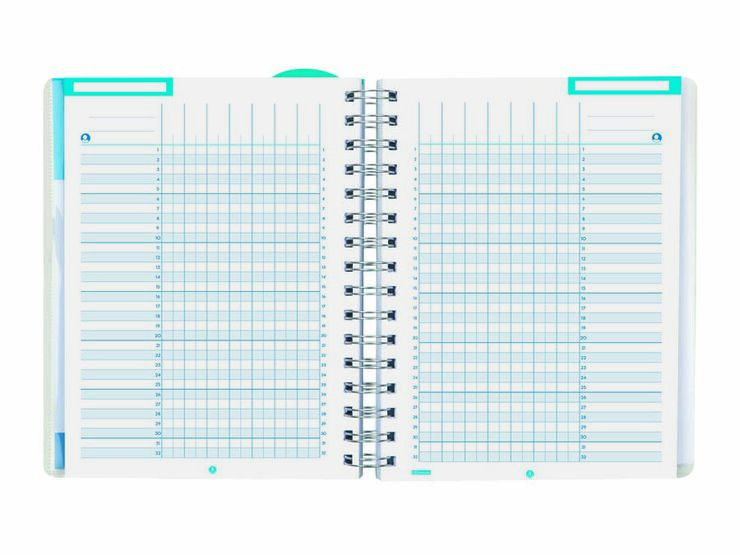 Agenda Professor Personal | 1/4 Setmana Vista, Castell&agrave; (2026-2027) &ndash; Blau