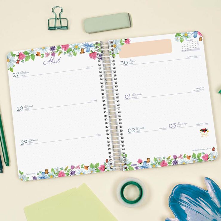 Agenda Finocam 16 mesos Cloe E10 setm/vista cat 2025-26 verd