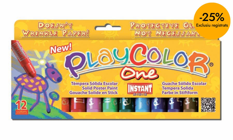 T&eacute;mpera s&oacute;lida Playcolor 10g 12 colores