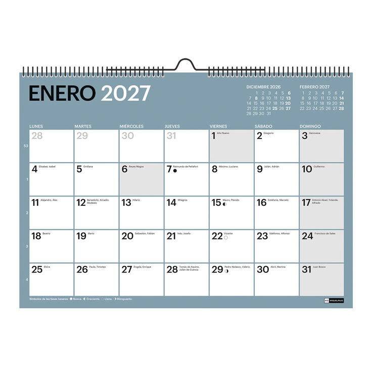 Calendario Miquelrius Pared A4 Castellano Chromatic 2027
