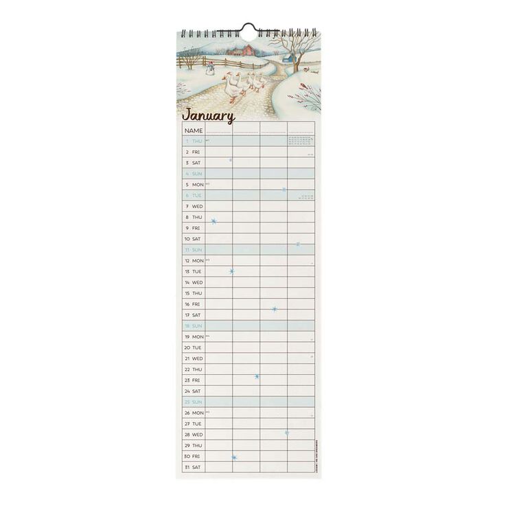 Calendario pared Legami 16x49cm 2026 Sweet Home