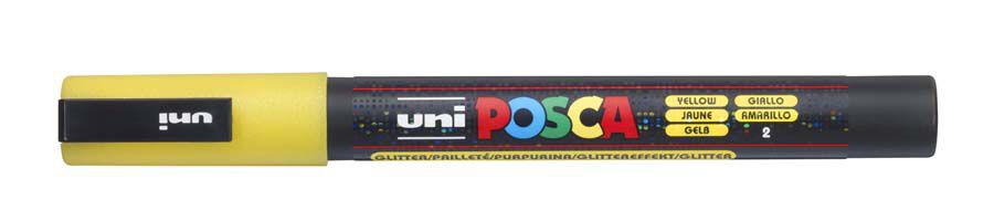 Rotulador Posca PC-3M 0,9-1,3mm amarillo glitter