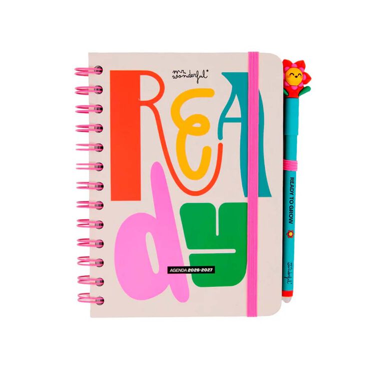 Agenda escolar Mini + 3 bol&iacute;grafos semanal castellano 2026-2027 Bo-Bo - Ready