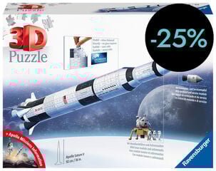 Puzle 440 piezas 3D Maxi cohete Apollo Saturn V