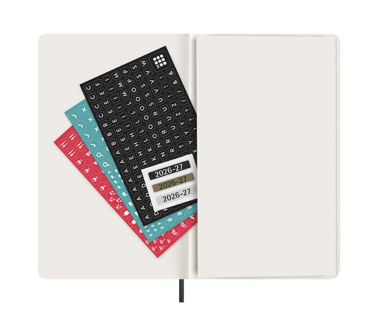 Agenda Moleskine 18 meses sem/vista L tapa blanda negro