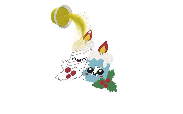 Pinta amb Sorra Jovi Nadal maletí