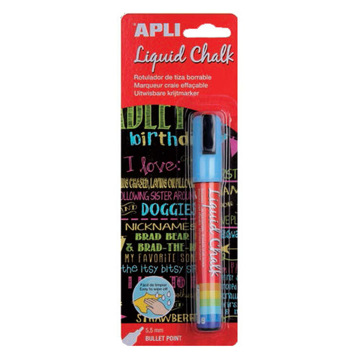 Tiza Líquida Punta Redonda Apli 5,5mm Blanco Tiza Líquida Punta Redonda Apli 5,5mm Blanco