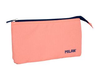 Estuche Milan 1918 3 Cremalleras rosa