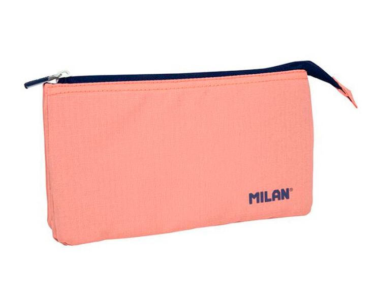 Estuche Milan 1918 3 Cremalleras rosa