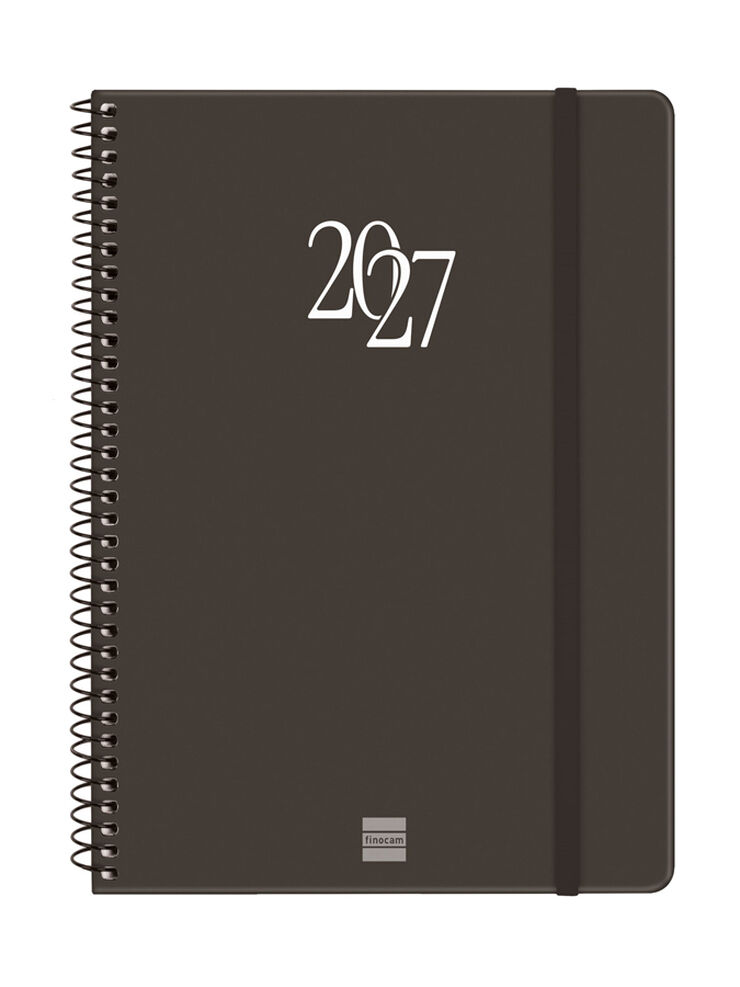 Agenda Finocam My Semana Vista Horizontal 2027 Catal&aacute;n Negro