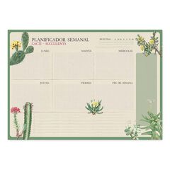 Planificador Semanal A3 Kokonote Botanical Cacti castellano
