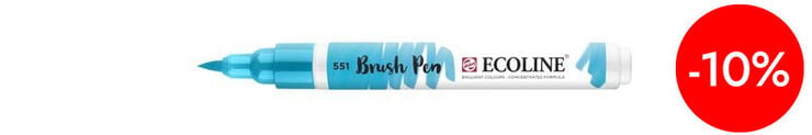 Rotulador Ecoline Brush Pen azul celeste claro 551