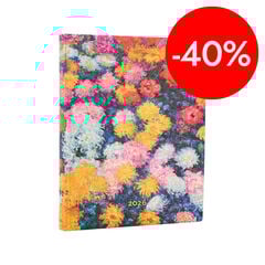 Agenda Paperblanks Flexi Ultra Crisantemos Monet d&iacute;a/p&aacute;g caso 2026