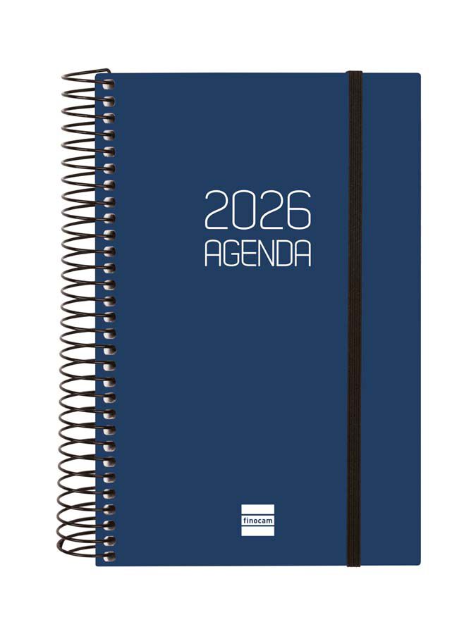 Agenda Finocam Opaque E5 d&iacute;a/p&aacute;g cat 2026 azul