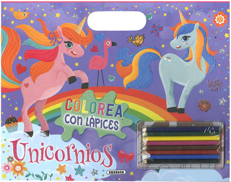 Unicornios – colorea con lápices