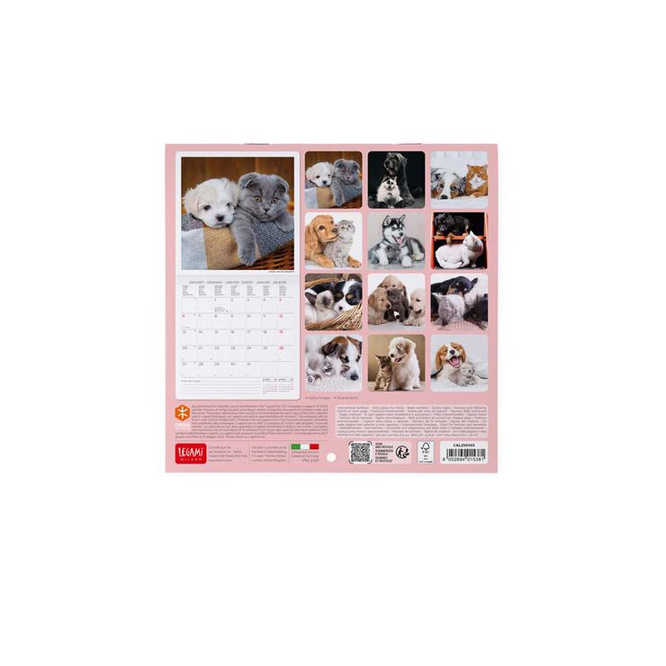 Calendario Pared Legami m/vista 2025 Best Friends