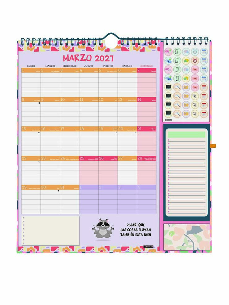 Calendario Pared Finocam 16M Plus Castellano 2026-27 Vitae