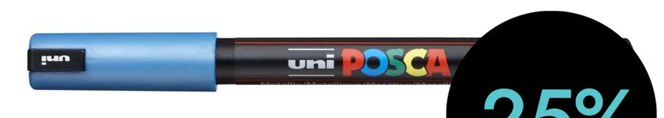 Rotulador Posca PC-1MR 0,7mm azul metal