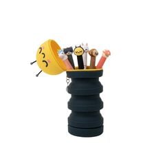 Set 6 Bol&iacute;grafos Borrables+ Estuche Abeja