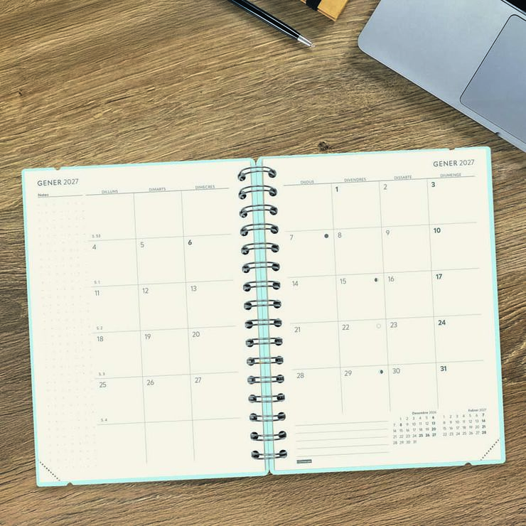 Agenda Finocam 16M Haiku E10 Sem/Vista Catal&aacute;n 2026-27 Azul