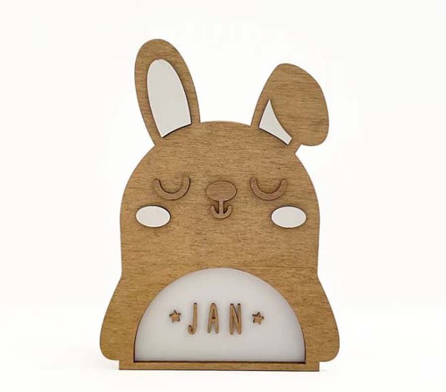 L&aacute;mpara quitamiedos personalizable Conejo